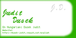 judit dusek business card